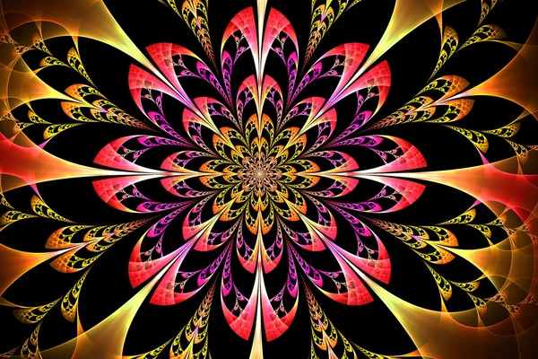 Patrón de fantasía fractal abstracta y formas . — Foto de Stock