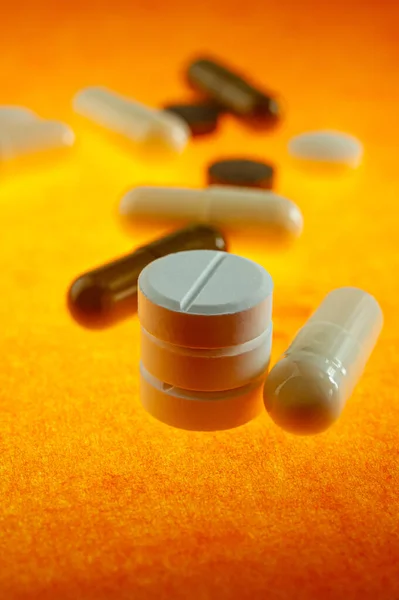 Comprimate Capsule Utilizate Tratamentul Infecţiilor Virale Conceptul Medical — Fotografie, imagine de stoc