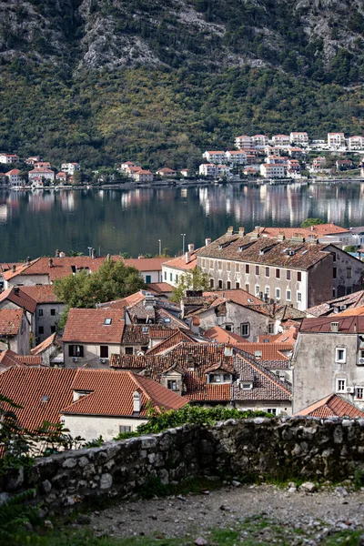 Kotor Montenegro Ottobre 2020 Veduta Aerea Dei Tetti Kotor Tetti — Foto Stock