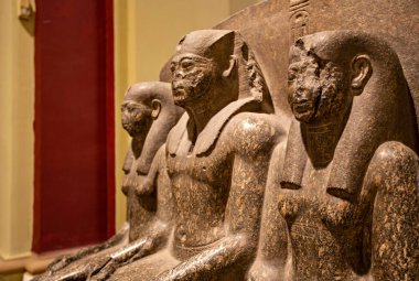 Mısır müzesinin içindeki sergi salonu, Kahire, Mısır