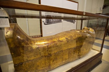 Mısır müzesinin içindeki sergi salonu, Kahire, Mısır