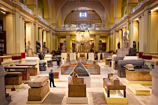 Salão Exposições Dentro Museu Egípcio Cairo Egito — Fotografia de Stock
