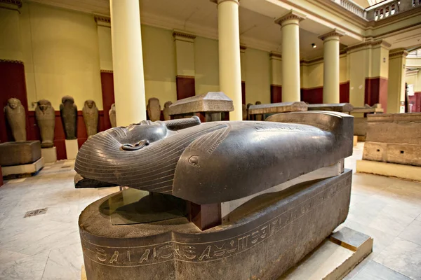 Salle Exposition Intérieur Musée Égyptien Caire Égypte — Photo