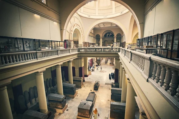 Sala Exposiciones Dentro Del Museo Egipcio Cairo Egipto —  Fotos de Stock