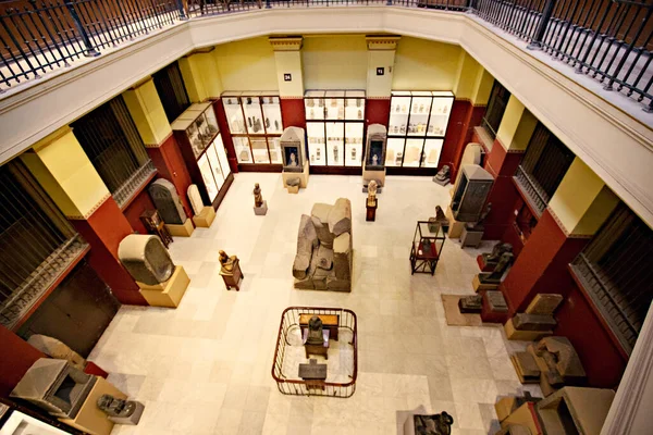 Salle Exposition Intérieur Musée Égyptien Caire Égypte — Photo