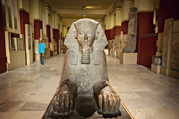 Utstillingslokale Inne Det Egyptiske Museet Kairo Egypt – stockfoto