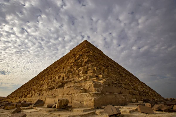 Widok Dołu Starożytnej Piramidy Egipcie — Zdjęcie stockowe