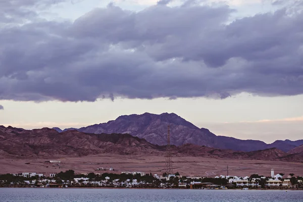 Cloudy Sunset Time Mountains — Stock Photo, Image