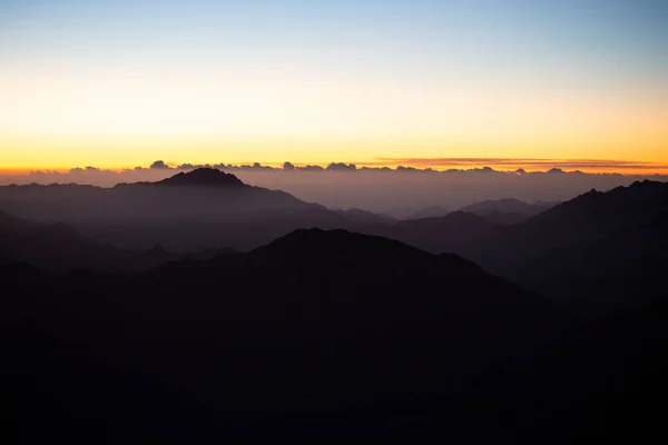 Beautiful Sunrise Top Mousa Mountain Egypt South Sinai — стоковое фото