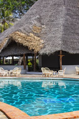 WATAMU, KENYA - Aralık 2020: Watamu Blue Bay, Kenya 'da bir sahil villası