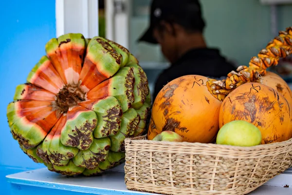 Exotiska Frukter Fruktaffär Juicebar Maldiverna — Stockfoto