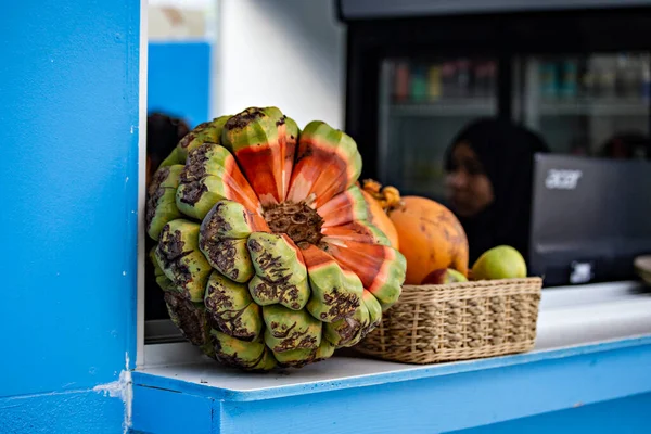 Exotiska Frukter Fruktaffär Juicebar Maldiverna — Stockfoto