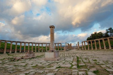 Ancient arena with old destroyed columnts