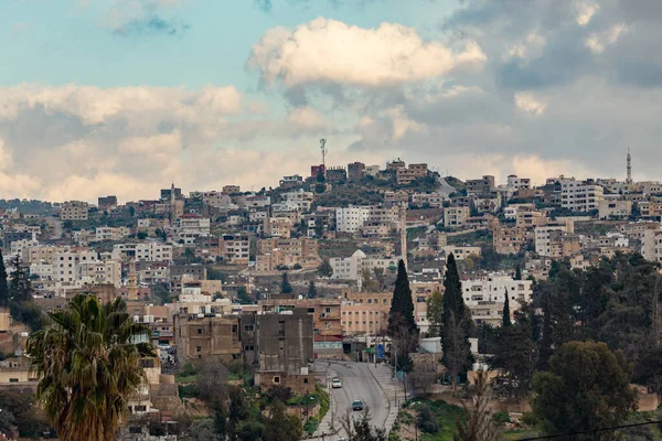 Jerash Giordania Marzo 2019 Jersh Città Moderna Vista Aerea Giordania — Foto Stock