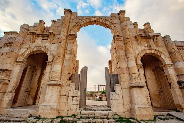 Jerash Jordan Maart 2019 Romeinse Ruïnes Jerash Stad Jordanië — Stockfoto