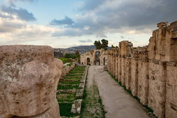 Jerash Giordania Marzo 2019 Rovine Romane Nella Città Jerash Giordania — Foto Stock