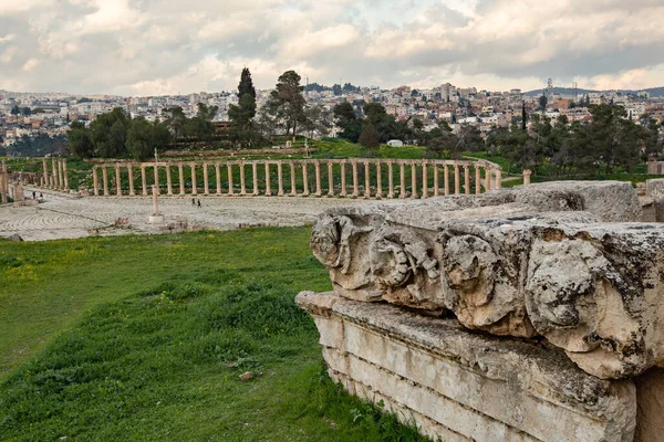 Jerash Jordan 2019年3月 约旦杰拉什镇的罗马废墟 — 图库照片
