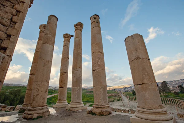 Jerash Jordania Marzo 2019 Ruinas Romanas Ciudad Jerash Jordania —  Fotos de Stock