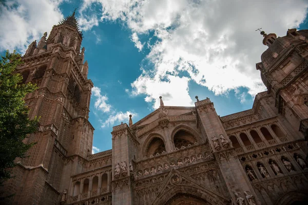 Toledo Spanien Juni 2019 Außenansicht Der Kathedrale Von Toledo Kathedrale — Stockfoto