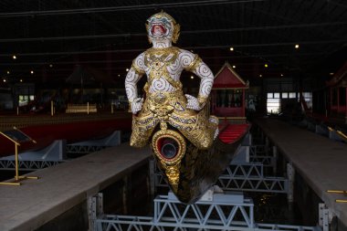 BANGKOK, THAILAND - Nisan 2020: Kraliyet Mavnaları Ulusal Müzesi, Bangkok, Tayland