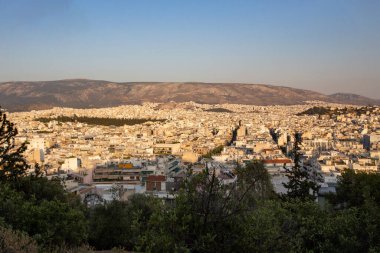 Akropolis bakış açısından Atina kentinin havadan görünüşü, Akropolis, Yunanistan