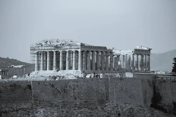 Black White Photo Old City Ruins — Photo