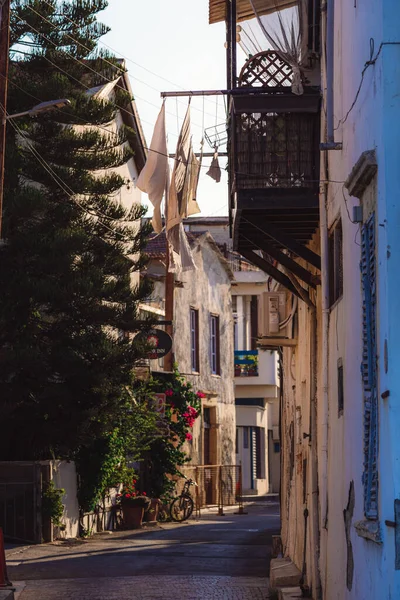 Larnaca Cyprus Temmuz 2021 Eski Larnaka Kasabası Dar Sokak Eski — Stok fotoğraf