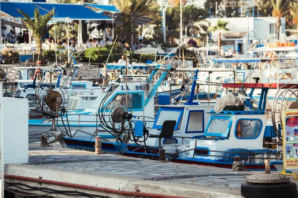 Agia Napa Zypern Juni 2021 Traditionelle Fischerboote Hafen Von Agia — Stockfoto