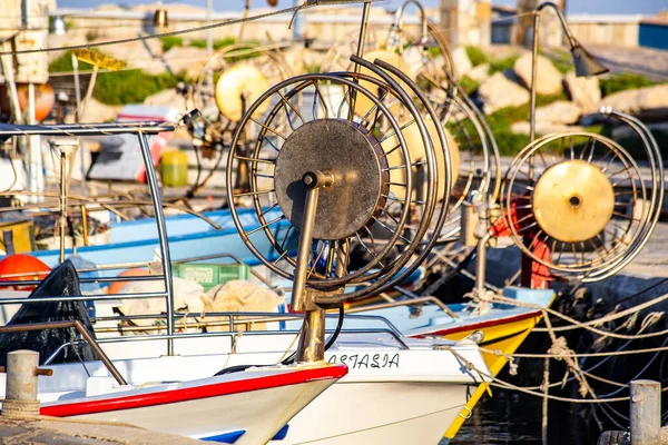 Agia Napa Zypern Juni 2021 Traditionelle Fischerboote Hafen Von Agia — Stockfoto