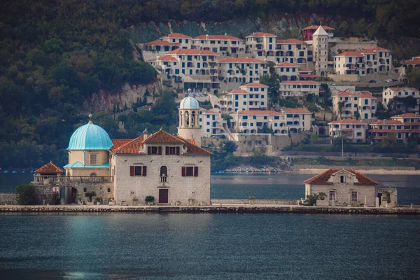 Bella Vista Della Città Perast Mattina Nebbiosa Kotor Bay Montenegro — Foto Stock