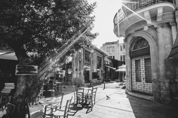 Nicosia Cyprus Juli 2021 Oude Straat Van Nicosia Traditionele Cypriotische — Stockfoto