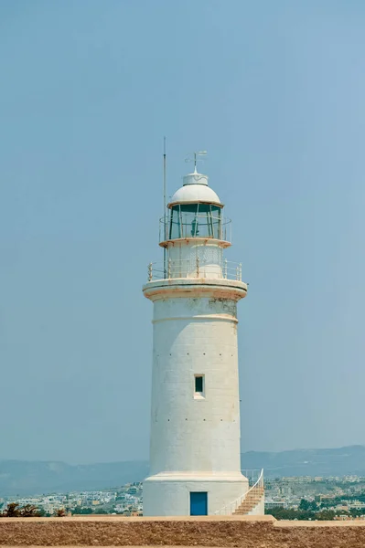 Paphos Cyprus Julho 2021 Farol Parque Arqueológico Paphos Chipre — Fotografia de Stock