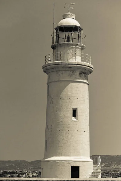 Paphos Chypre Juillet 2021 Phare Dans Parc Archéologique Paphos Chypre — Photo