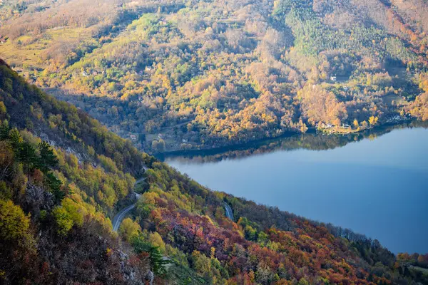 Droga Górska Parku Narodowym Tara Jesienią Serbia — Zdjęcie stockowe