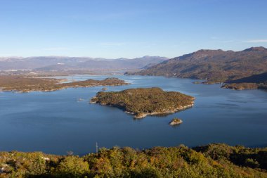 Karadağ 'ın Skadar Gölü Ulusal Parkı Panoraması