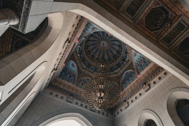 Dushanbe, Tacikistan 'daki Navruz Sarayı' nın lüks mimari detayları