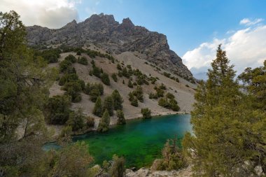 Breathtaking view of Alauddin lake in Fann mountains Tajikistan