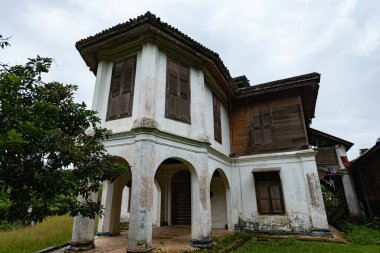 PAPAN, MALAYSIA - 10 Kasım 2025: Rumah Besar Raja Billah 'ın detayları, Papan Mirası Köyü Perak, Malezya