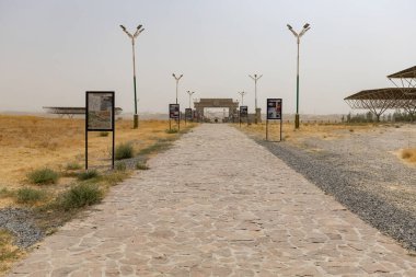 PANJAKENT, TAJIKISTAN - 30 Ağustos 2025: Tacikistan 'daki antik Sarazm kasabası kazı alanı arkeolojik alanı