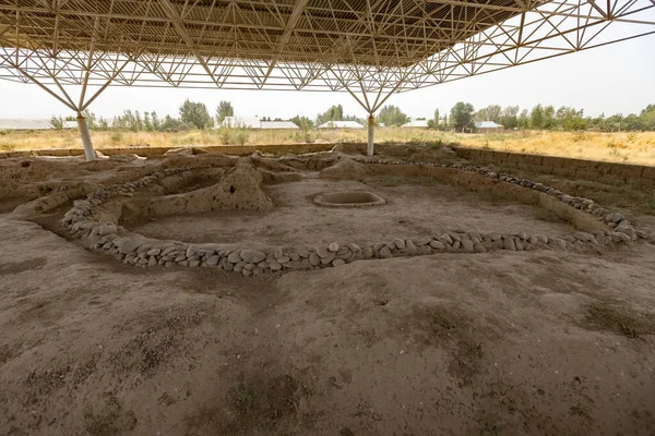 Tacikistan 'daki antik Sarazm kasabası kazı alanı arkeolojik alanı