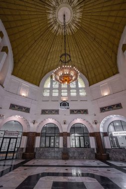 MEDAN, INDONEZYA - 15 Kasım 2025: Merkezi Postane Pos Bloc Medan, Kuzey Sumatra Endonezya