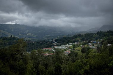 Timor Leste 'deki Maubisse dağ kasabasının hava manzarası