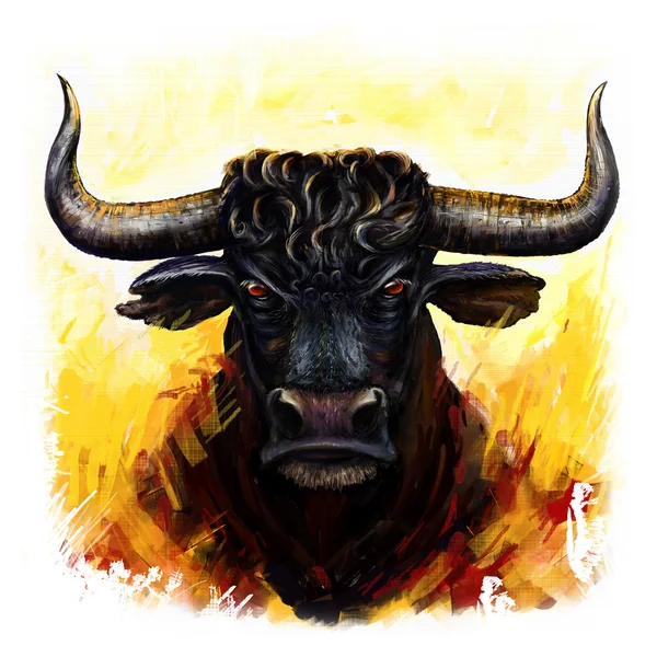 Furious bull — Stock Photo, Image