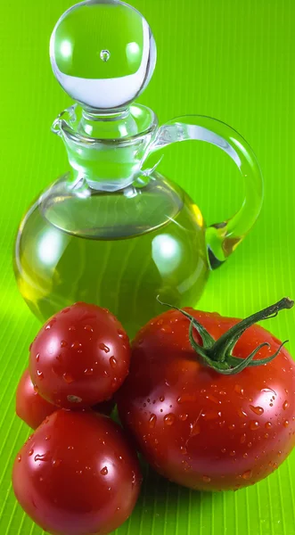 Tomate rouge et huile d'olive — Photo