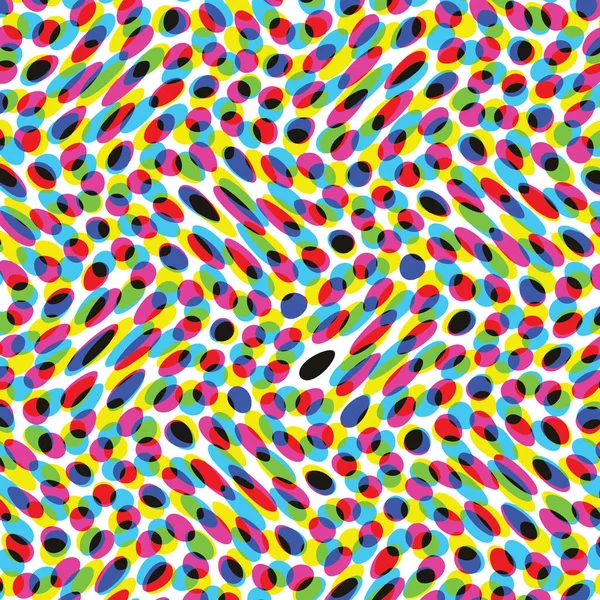 用波函数表示矢量中的彩色半色调图像的特写 看起来像意大利面 — 图库矢量图片