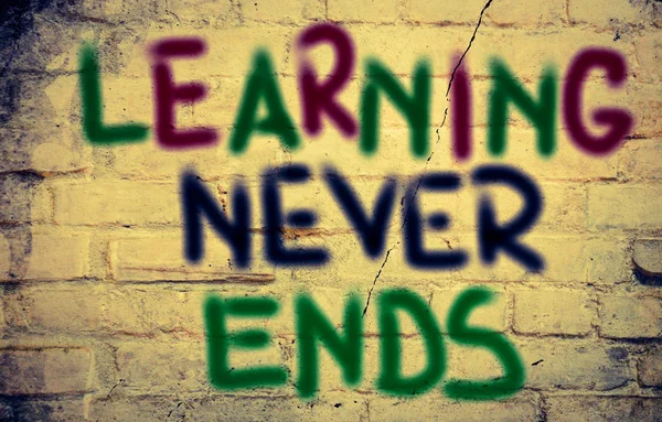 Learning Never Ends Concept — Stock Photo, Image