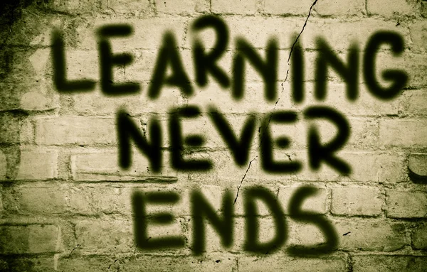 El aprendizaje nunca termina Concepto — Foto de Stock