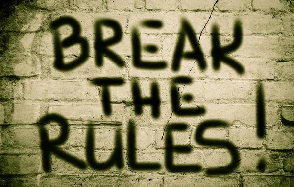 Kurallar konsept break — Stok fotoğraf