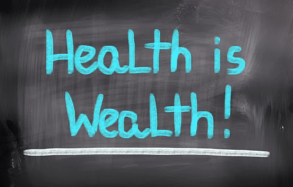 Zdraví je bohatství koncept — Stock fotografie