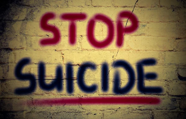 Stoppa självmord koncept — Stockfoto